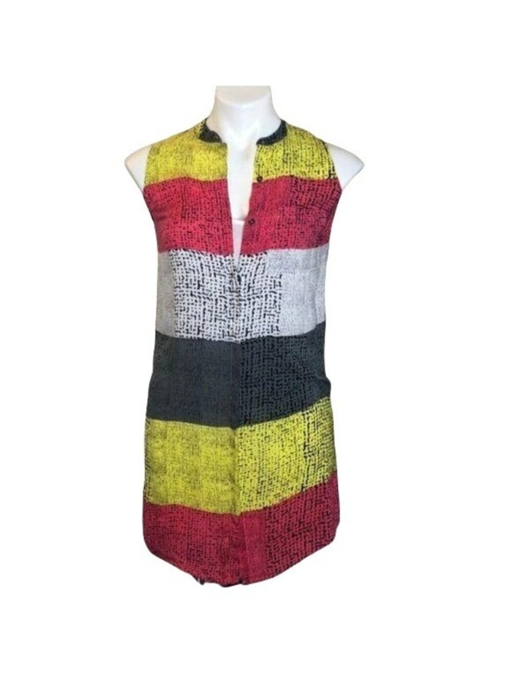 Splendid Women's Multicolor Striped Sleeveless Tunic Top, Size XS